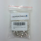 PEPPERLONELY Brand 500 Pair Silver Plated Flat Pad Earring Post with Stoppers 12x4mm