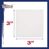 US Art Supply 3" x 3" Mini Professional Primed Stretched Canvas (1-Pack of 24-Mini Canvases)