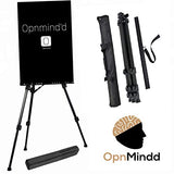 Easel Telescoping Tripod Display Stand-Adjustable 21" to 66" Height-Black Aluminum Alloy with Portable Bag-Designed for Floor and Table-top Displaying or Canvas Painting - by OPN MINDD