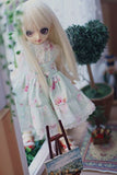 Free Gift 1/6 YOSD SD BJD Dress Suit Outfit Doll Dollfie LUTS / Dinner Dress / Light Green Lace Dress