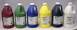 Sax True Flow Heavy Body Acrylic Paint, 1/2 Gallon, Assorted Colors, Set of 6 - 439307