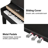 Vangoa Digital Piano, 88 Weighted Keys Hammer Action Digital Piano Bundle with Furniture Stand for Beginner Professional, Black, by Vangoa