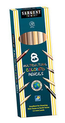 Sargent Art Multi-Ethnic Colored Pencils, 7 Inches, Assorted Skin Tone Colors, Pack of 8 - 1386920