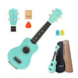 21 Inch Soprano Wood Ukulele Starter Hawaii Kids Guitar with Gig Bag for Students and Beginners