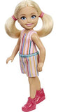 Barbie Chelsea Doll (6-inch Blonde) Wearing Skirt with Striped Print and Pink Boots, Gift for 3 to 7 Year Olds