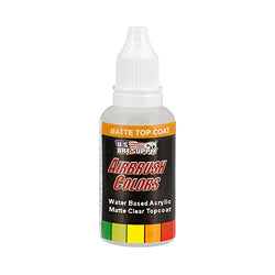 US Art Supply Clear Matte Topcoat Acrylic Airbrush Paint, 1 oz.