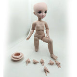 Naked 1/6 BJD Doll,29cm 11inch Ball Jointed Dolls +Basic Makeup + 5 Colors Eyes + Different Hands,Free to Change
