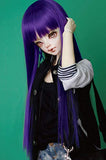 1/6 6-7Inches 15-17cm Bjd Doll Hair Wig Long Iron Perm Straight Neat Bang Violet Purple