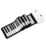 Donner Roll Up Piano Keyboard, 61 Keys Portable for Kids Beginners or Finger Strength Exercises with Sustain Pedal White