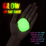 DIY Slime Kit for Girls Boys - Ultimate Glow in the Dark Glitter Slime Making Kit-18 Slime Containers, Foam Balls, Water Beads,Clear Glue,White Clay,Glitters,Mica,Tools