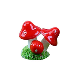 BigKoroStore brand fairy mushroom garden ornament plant pot or 1pcs people l miniatures silver figurines figurines miniatures or garden mushroom terrariu