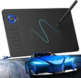Graphics Drawing Tablet VEIKK A15 with 8192 Levels Pressure Battery-Free Stylus Pen Tablet for Digital Drawing Online Teaching Art Creation (Blue)