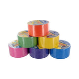 Bazic Fluorescent Colored Duct Tape, Assorted Colors, Pack of 6, 1.89-inch x 10 Yard (4 X Pack of