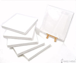 RayLineDo Set of 6pcs Mini Artist Blank Canvas Frame 6x6inch ( 15x15cm ) Oil Water Painting Board