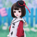 XGJJ 27.5cm BJD Dolls, 1/6 Flexible Ball Joint Jointed SD Doll, Exquisite Cute Girl Action Figure, High-end Humanoid Decoration Cosplay DIY Toys Best Gifts for Kids Birthday,B