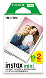 Fujifilm Instax Mini 40 Instant Camera & Instax Mini Contact Sheet Film - 10 Exposures & Instax Mini Instant Film Twin Pack (White)