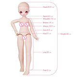 ICY Fortune Days 1/4 Scale Anime Style 16 Inch BJD Ball Jointed Doll Full Set Including Wig, 3D Eyes, Clothes, Shoes (Kawaii)