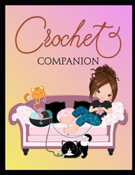 Crochet Companion Project Planner: (Brown Haired Girl with Cats)