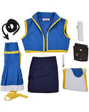 Miccostumes Women's Lucy Seven Years After Cosplay Costume (X-Small, Blue)