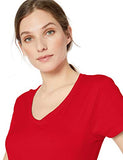 Hanes womens Nano Premium Cotton V-neck Tee athletic shirts, Deep Red, X-Large US