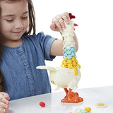 Play-Doh Animal Crew Cluck-A-Dee Feather Fun Chicken Toy Farm Animal Playset with 4 Non-Toxic Colors