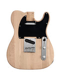 Bogart DIY Electric Guitar Kits Tele Style Beginner Kits 6 String Right Handed with Ash Body Hard Maple Neck Rosewood Fingerboard Chrome Hardware Build Your Own Guitar., Natural, DIY STL 120-Ash