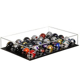Better Display Cases Clear Acrylic Miniature Pocket Size Football or Baseball Helmet Collection Display Case with Black Base (A029-B/BK09)