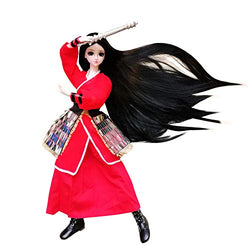 EVA BJD Chinese Female General in Red Clothes 1/3 SD Doll 60cm 24" Ball Jointed BJD Dolls Full Set Toy SD Doll