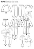 Simplicity 1572 Toddler and Child's Robe and Pajamas Sewing Patterns, Sizes 1/2-2