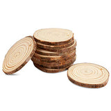 Yexpress Unfinished Natural Thick Wood Slices Circles with Tree Bark Log Discs for DIY Craft