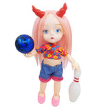 EVA BJD 1/8 Mini BJD Doll Cute 15cm 5.9" Sport Jointed Dolls ABS + Clothes + Accessories Toy Gift (Bowling Girl)