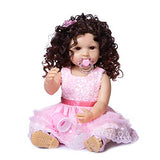 Kokomo Reborn Baby Dolls Silicone Full Body 22 Inch 55cm That Look Real Cute Curly Hair Reborn Girls Newborn Baby Doll Toy Gifts Set