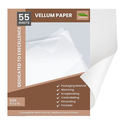 Colored Vellum Paper 8.5 x 11, Cridoz 9 Colors Transparent Clear Vellum  Paper Translucent Tracing Paper Printable Vellum Drafting Sheets for  Printing