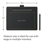 Wacom Intuos Wireless Graphic Tablet, with 3 Free Creative Software downloads, 10.4" x 7.8",