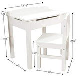Melissa & Doug Wooden Lift-Top Desk & Chair - White