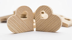 1.5 Inch Wood Hearts For Crafts, Unfinished Wooden Heart Cutout Shape, Wooden Hearts (1.54 Inch