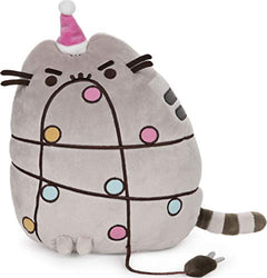 GUND Pusheen Holiday Xmas Light Up LED Plush Stuffed Animal Cat