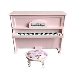 CuteExpress Miniature Piano Model 1/12 Scale Dollhouse Musical Instrument Ornaments Gift Mini Decoration Furniture Accessories (Pink)