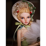 KSYXSL 1/4 BJD Doll 13.3 Inch 34cm Long Golden Fairy Maiden Doll Hair Ball Jointed SD Doll with Full Set Clothes Wig Makeup Hat, Fit Cosplay Party Dress Up