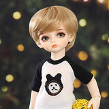 HGFDSA BJD 1/6 Doll 26Cm 10.2 Inches Full Set Makeup Lovely and Delicate Birthday Doll Toy Doll Boy Child Joints Movable Doll Gift,A