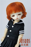 JD268 6-7inch 16-18CM tiny curly short mohair BJD wigs 1/6 YOSD mohair doll wigs (Carrot)