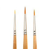 AIT Art Fine Detail Paint Brush Set - 11 Paint Brushes - Liner, Round, Flat - Handmade in USA for