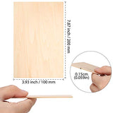 6 Pieces Balsa Wood Sheets Thin Basswood Wood Sheets Hobby Wood Plywood Board for DIY Crafts Wooden Mini House Boat Airplane Model (200 x 100 x 1.5 mm)