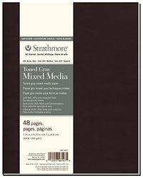 Strathmore (481-407 400 Series Softcover Toned Gray Mixed Media Art Journal, 7.75"x9.75", 24 Sheets