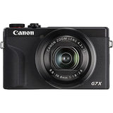 Canon PowerShot G7 X Mark III Digital Camera (Black) (3637C001) + 64GB Memory Card + NB13L Battery + Corel Photo Software + Charger + Card Reader + Soft Bag + Flex Tripod + More (Renewed)