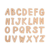 uVeans 1 Inch Wooden Craft Letters and Numbers - Natural Wood Alphabet Capital Letters - Cutout Wooden Letters and Numbers for Home Decor and Kids Learning - Paintable Letters, 144 pcs