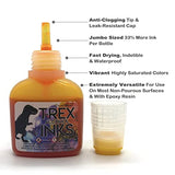 T-Rex Inks Premium Alcohol Inks Cool Earth Set- 12 Cool Tone Colors - Alcohol Ink for Epoxy Resin Dye, Painting, Tumbler Making & More - Includes Storage Box & Metallic Silver Ink - 20ml Bottles