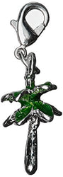 Darice 1999-7473 Lobster Clasp Charm-Palm Tree.5 x .875 Inches