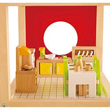 Hape Wooden Doll House Furniture Dining Room Set