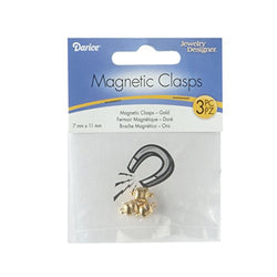 Darice Magnetic Clasps 7x11mm 3 Sets/Pkg-Gold